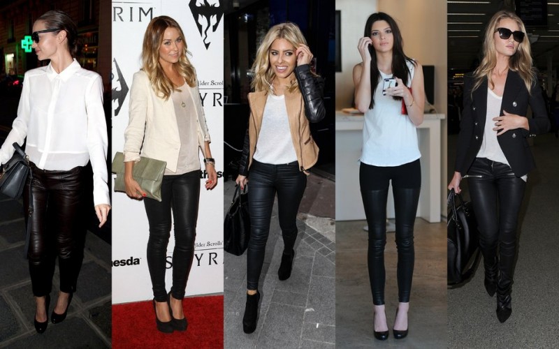 Πώς φοράνε οι σταρ και οι fashionistas το δερμάτινο παντελόνι; 17 looks