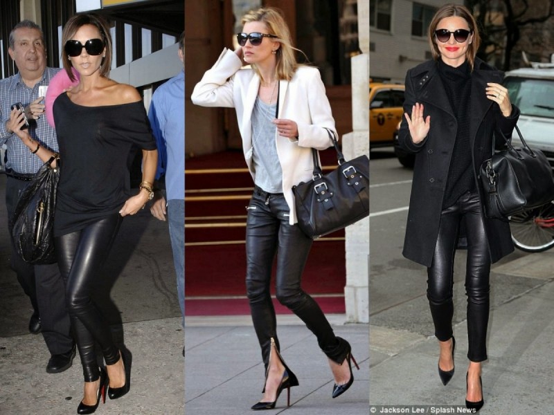 Πώς φοράνε οι σταρ και οι fashionistas το δερμάτινο παντελόνι; 17 looks