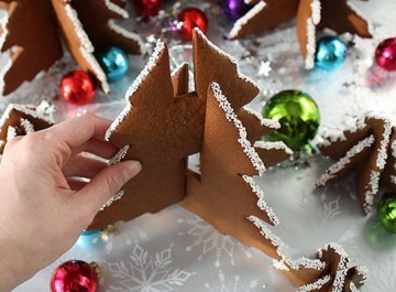Φτιάξτε χριστουγεννιάτικα δεντράκια από μπισκότο 